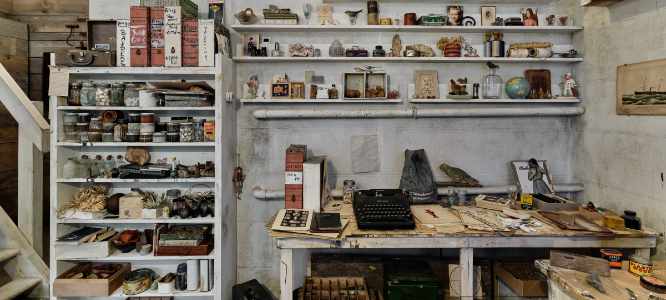 Exhibition - The House on Utopia Parkway: Joseph Cornell's Studio Re-Created by Wes Anderson.